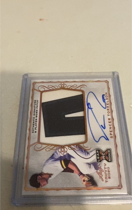 2021 Leaf Trinity #PA-ST Spencer Torkelson Rookie Patch Auto — front