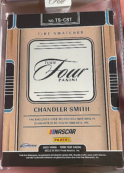 2025 Panini Turn Four Tire Swatches #TS-CST Chandler Smith — front