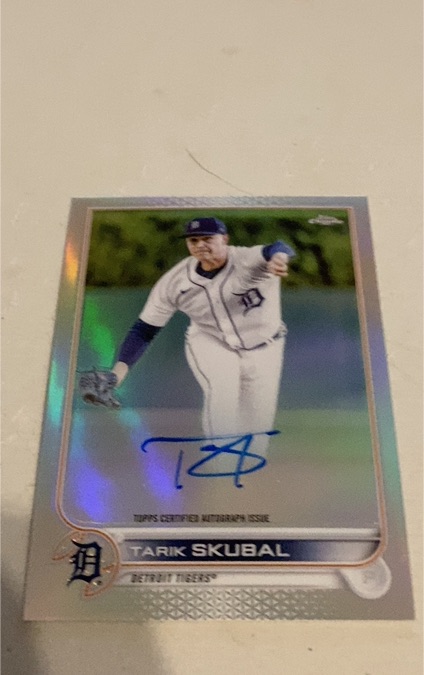 2022 Topps Chrome Veteran Autographs #CVA-TS Tarik Skubal — front