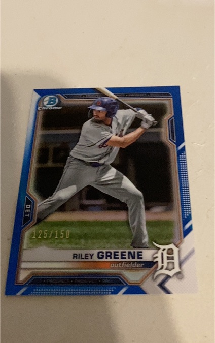 2021 Bowman Chrome Draft #BDC-107 Riley Greene — front