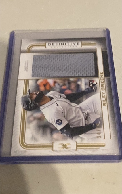 2023 Topps Definitive Collection #34 Riley Greene — front
