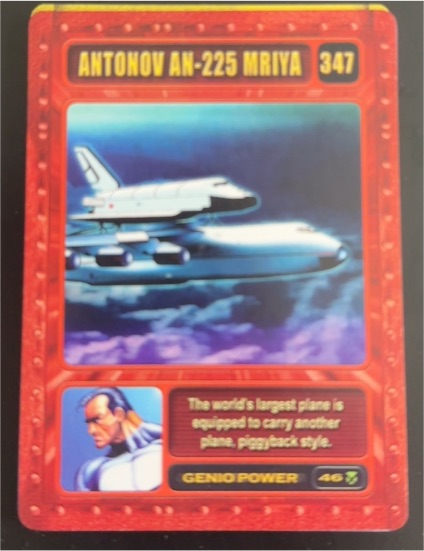 2003 Marvel Genio Card Game #347 Antonov An-225 Mriya — front