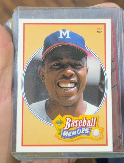 1991 Upper Deck Baseball Heroes #20 Hank Aaron — front