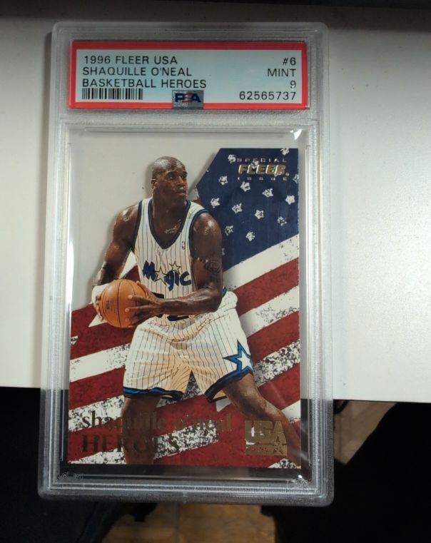 1996 Fleer USA #6 Shaquille O'Neal Basketball Heroes — front