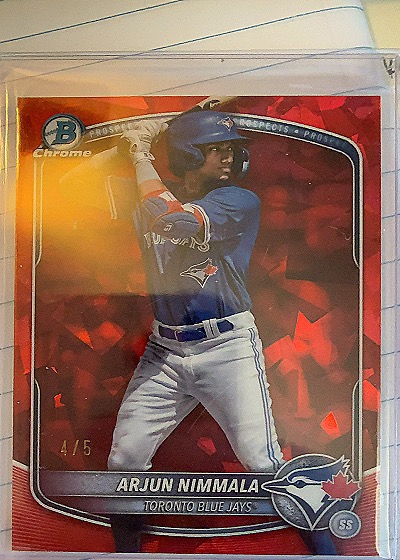 2025 Bowman Chrome Prospects #BCP-228 Arjun Nimmala — front