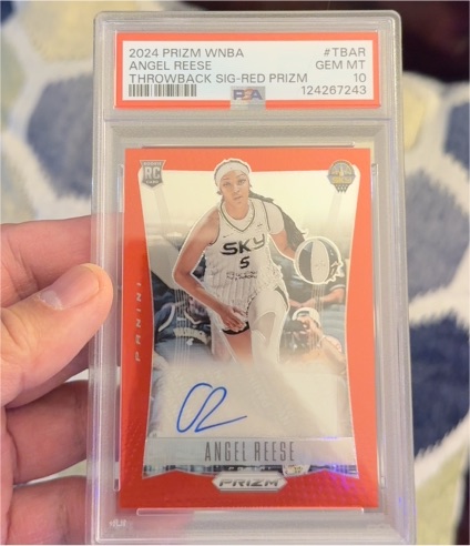 2024 Panini Prizm WNBA #TBAR Angel Reese Throwback Signature Red Prizm — front