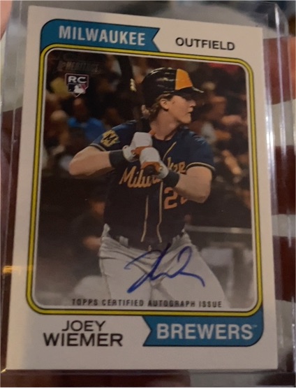2023 Topps Heritage #ROA-JWR Joey Wiemer — front