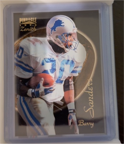 1996 Pinnacle Zenith #Z-18 Barry Sanders — front