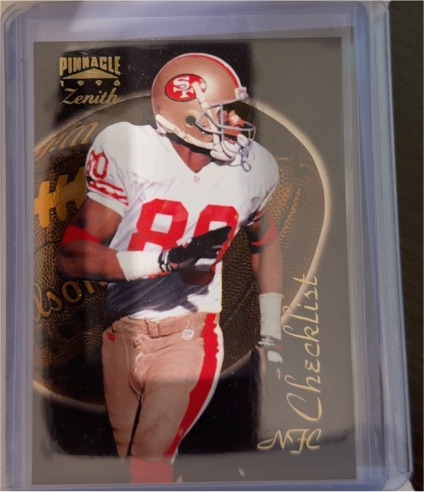 1996 Pinnacle Zenith #149 Jerry Rice Checklist — front