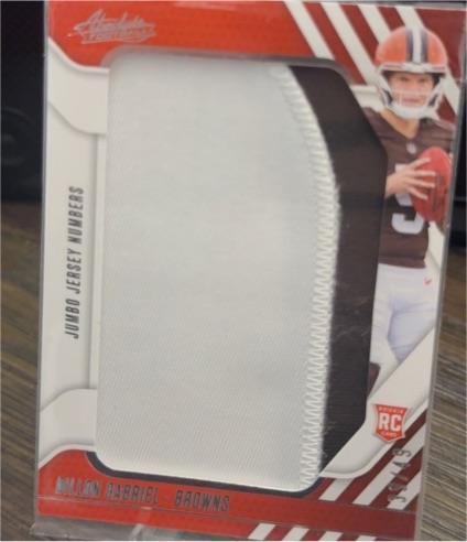 2025 Panini Absolute Football Jumbo Jersey Numbers #Dillon Gabriel — front