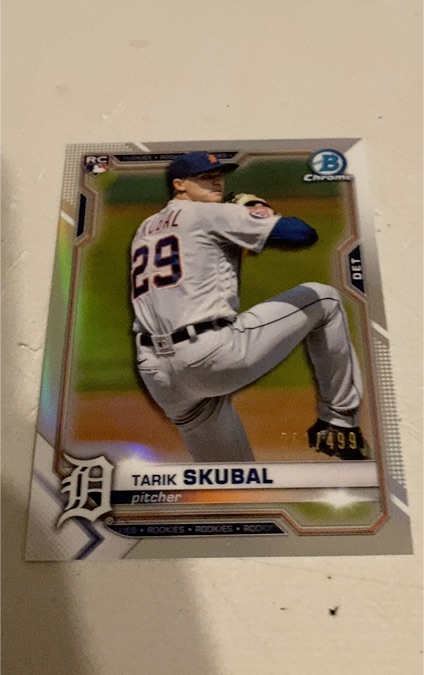 2021 Bowman Chrome #28 Tarik Skubal — front