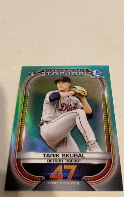 2021 Bowman Chrome Bowman Scouts Top 100 #BTP-47 Tarik Skubal — front