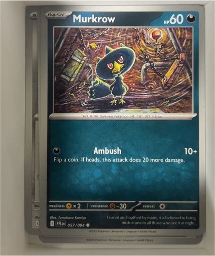 2025 Pokémon ME02 #057 Murkrow Phantasmal Flames — front