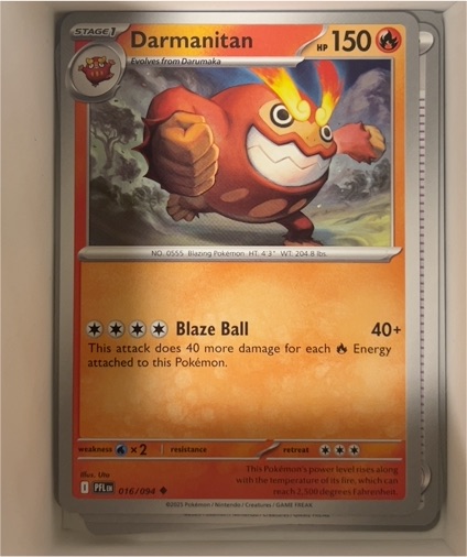 2025 Pokemon ME02 Phantasmal Flames #016 Darmanitan — front