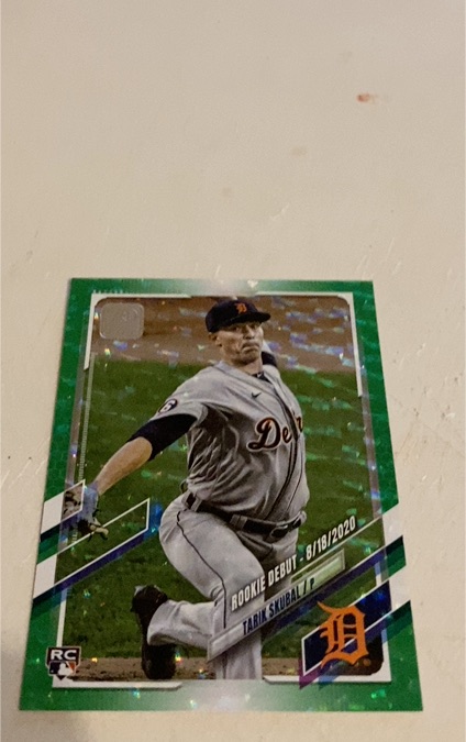2021 Topps Update Rookie Debut Green Foil #US63 Tarik Skubal — front