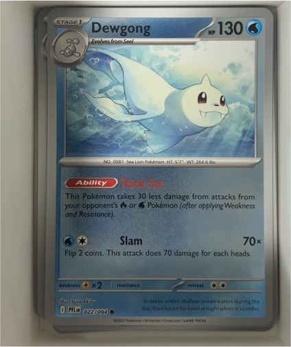 2025 Pokemon Phantasmal Flames #022 Dewgong — front