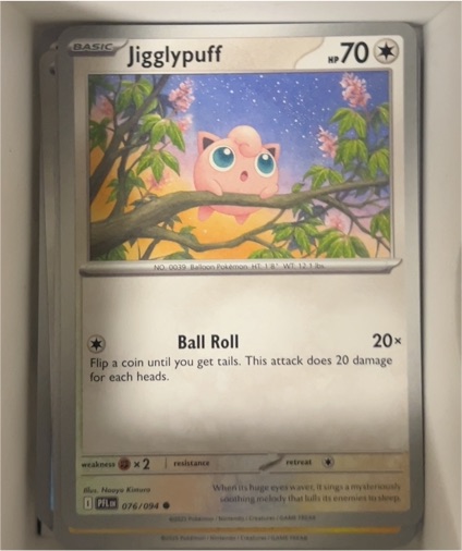 2025 Pokémon ME02 Phantasmal Flames #076 Jigglypuff — front