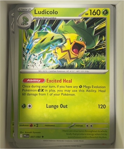 2025 Pokémon Phantasmal Flames #007 Ludicolo — front