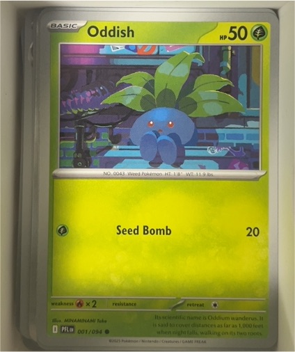 2025 Pokémon ME02 #001 Oddish — front