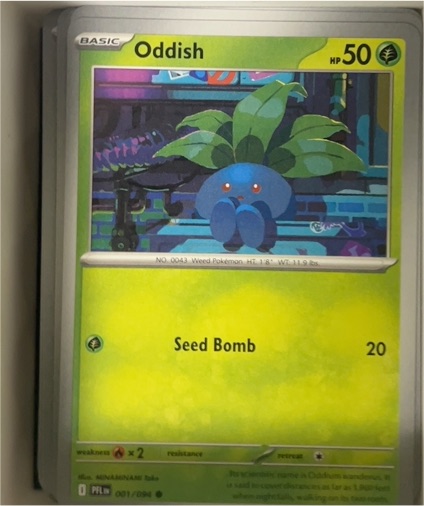 2025 Pokémon ME02: Phantasmal Flames #001 Oddish — front