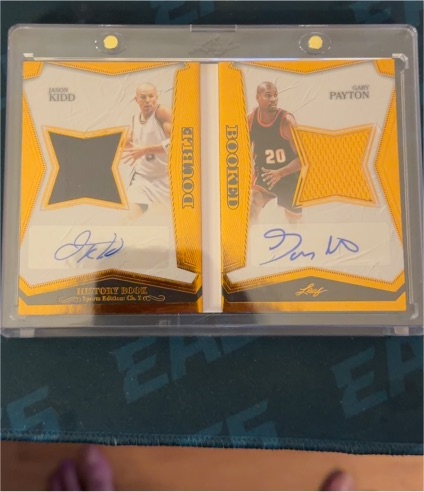 2025 Leaf History Book Double Booked Jason Kidd Gary Payton — front