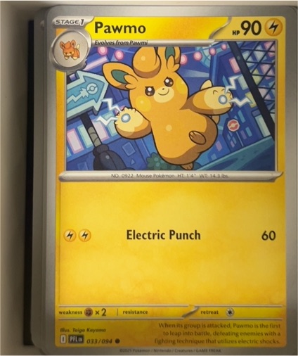 2025 Pokémon ME02: Phantasmal Flames #033 Pawmo — front