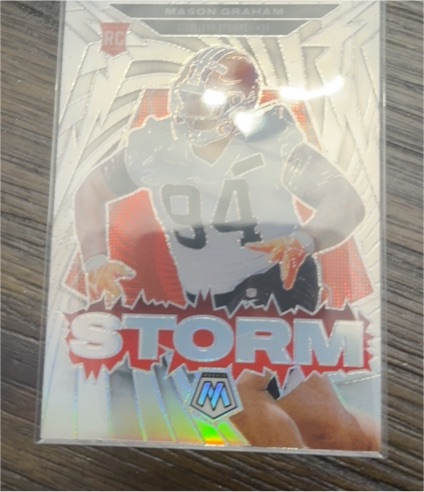 2025 Panini Mosaic #13 Mason Graham Storm Silver — front