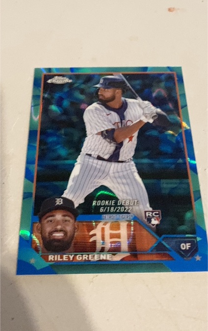 2023 Topps Chrome Update Series #US128 Riley Greene — front