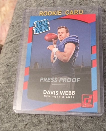 2017 Donruss #348 Davis Webb — front
