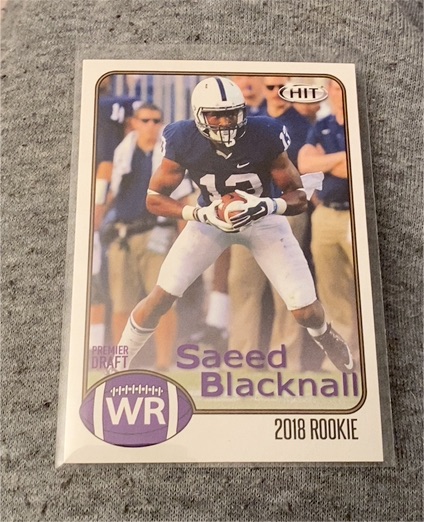 2018 Sage Hit Premier Draft #WR Saeed Blacknall — front