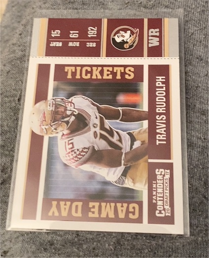 2017 Panini Contenders Draft Picks #21 Travis Rudolph Game Day Tickets — front