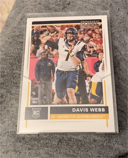 2017 Score #431 Davis Webb Rookie Card — front