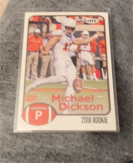 2018 Sage Hit #20 Michael Dickson — front