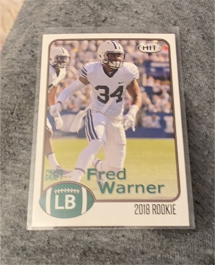 2018 Sage Hit Premier Draft #7 Fred Warner — front