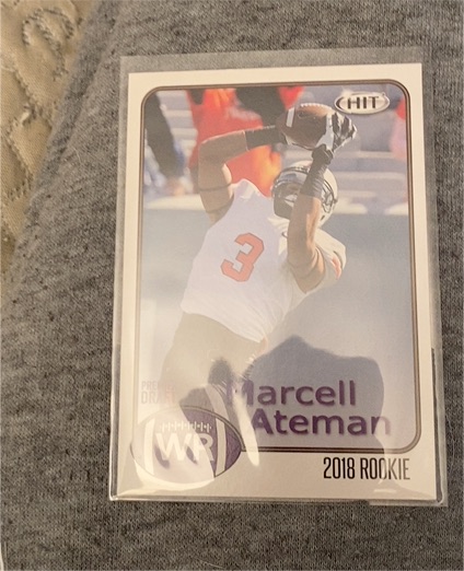 2018 Sage Hit #WR Marcell Ateman — front