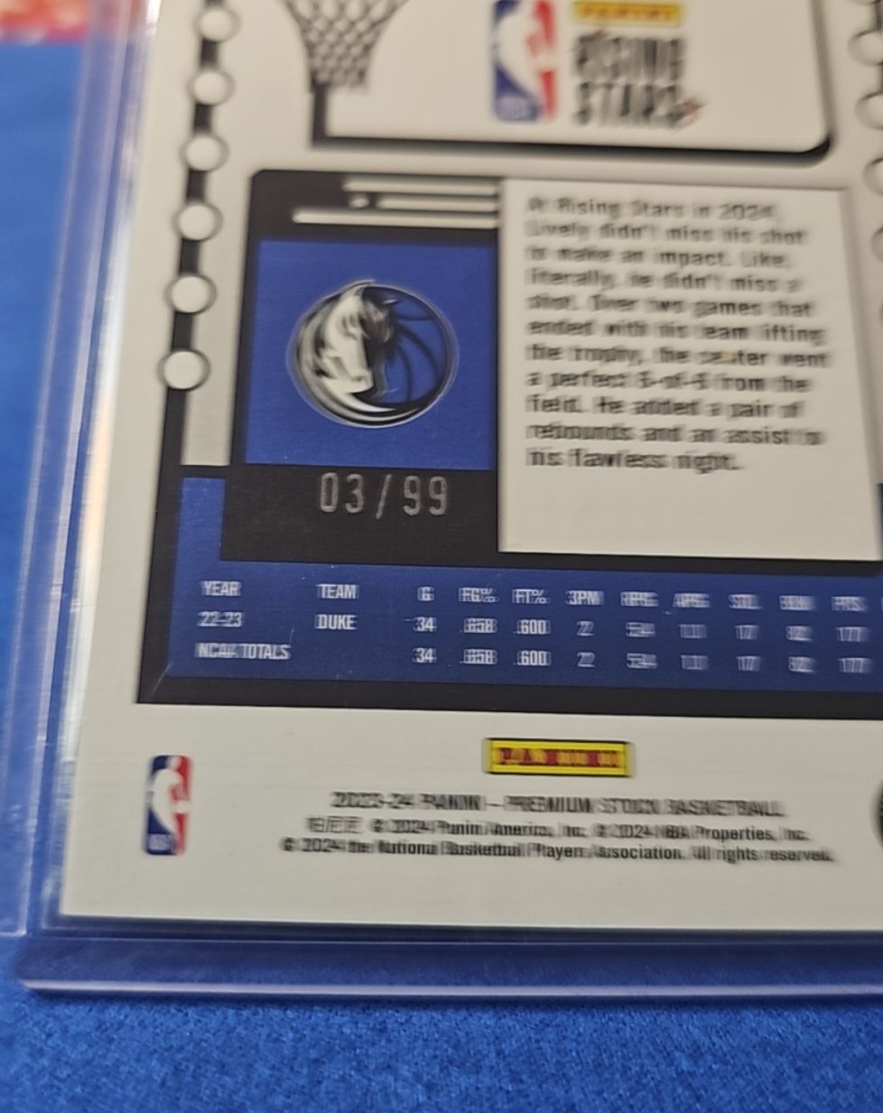 2023-24 Panini NBA Hoops Premium Stock Ice Prizm #121 PJ Washington Jr — front
