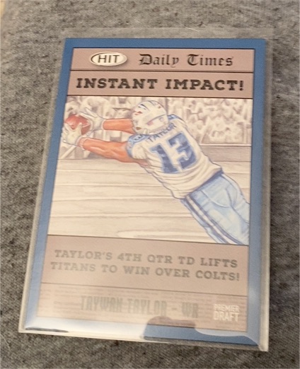 2018 Sage Hit Instant Impact! #62 Taywan Taylor — front