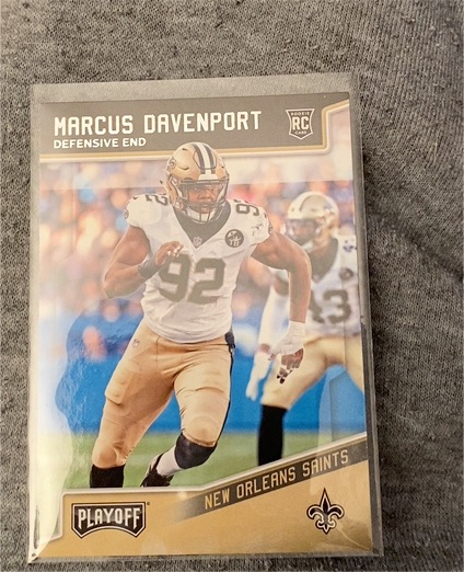 2018 Panini Playoff Marcus Davenport Rookie Card — front