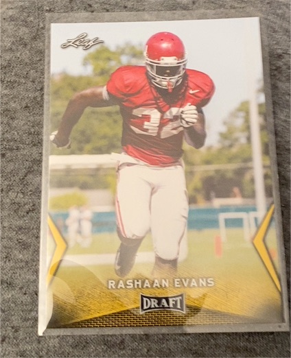 2018 Leaf Draft #48 Rashaan Evans — front