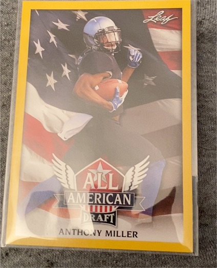 2018 Leaf Draft All American Gold #AA-01 Anthony Miller — front