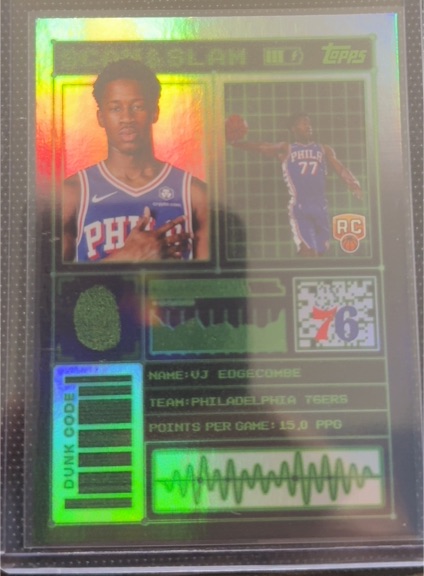 2025-26 Topps Scan And Slam #SS-28 VJ Edgecombe Rookie — front