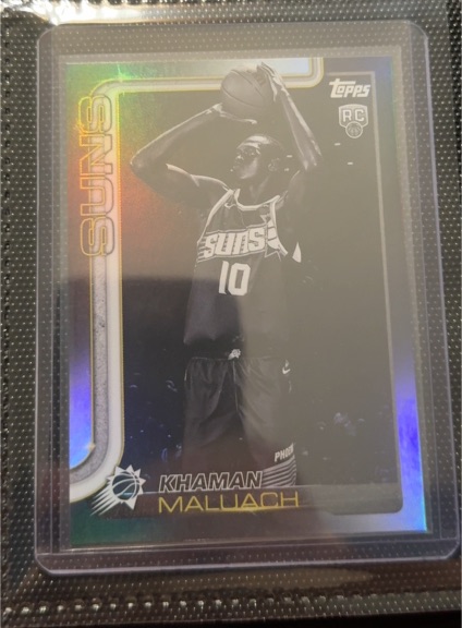 2025-26 Topps #210 Khaman Maluach Blackout Target Exclusive RC Suns — front