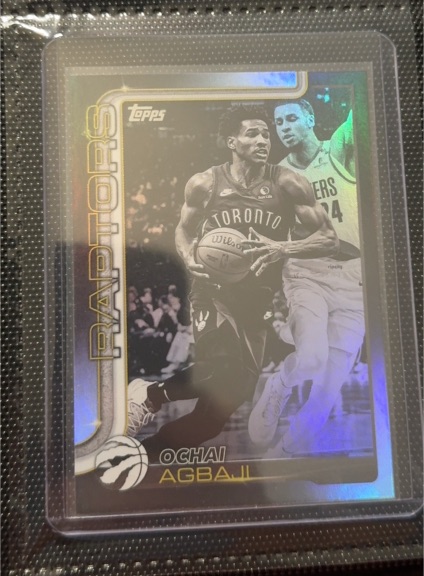 2025-26 Topps Basketball #247 Ochai Agbaji Blackout Parallel — front