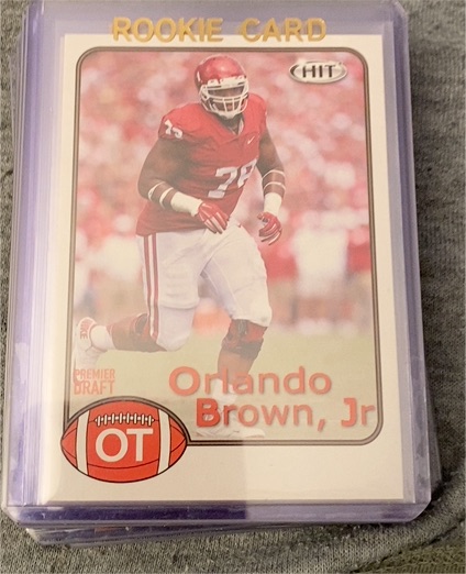 2018 Sage Hit #9 Orlando Brown Jr — front