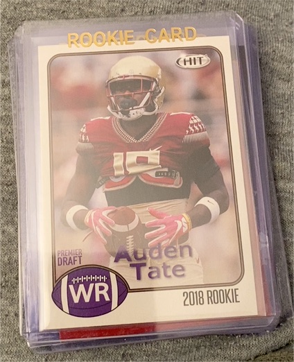 2018 Sage Hit Premier Draft #WR Auden Tate — front
