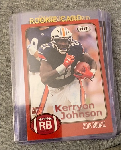 2018 Sage Hit Premier Draft #105 Kerryon Johnson — front