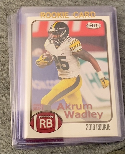2018 Sage Hit Rookie Card Akrum Wadley — front