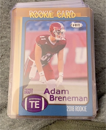 2018 Sage Hit Premier Draft #21 Adam Breneman Rookie Card — front