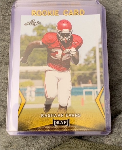 2018 Leaf Draft Rashaan Evans Rookie Card — front