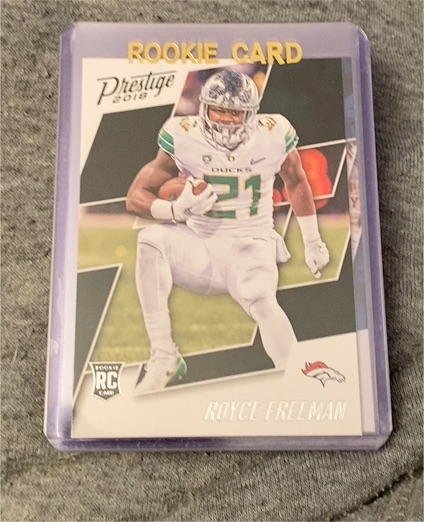 2018 Panini Prestige Rookie # Royce Freeman — front
